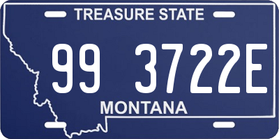 MT license plate 993722E