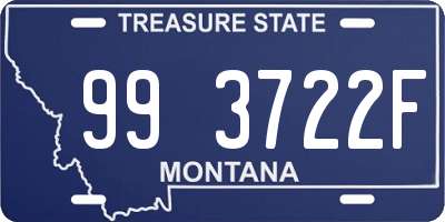 MT license plate 993722F