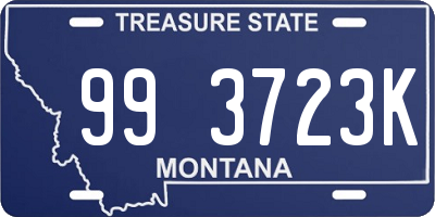 MT license plate 993723K