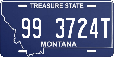 MT license plate 993724T