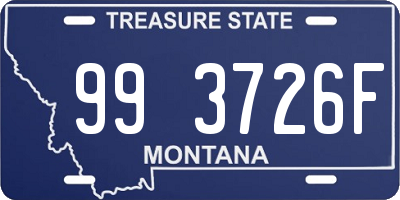 MT license plate 993726F