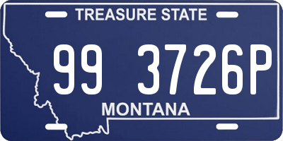 MT license plate 993726P