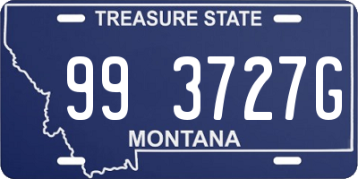 MT license plate 993727G