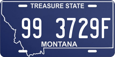 MT license plate 993729F