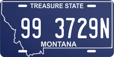 MT license plate 993729N