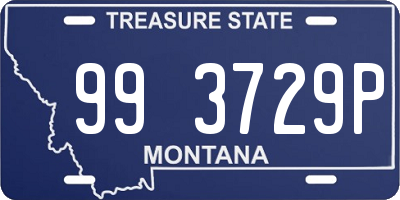 MT license plate 993729P