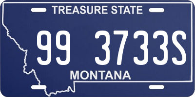 MT license plate 993733S