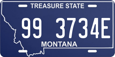 MT license plate 993734E