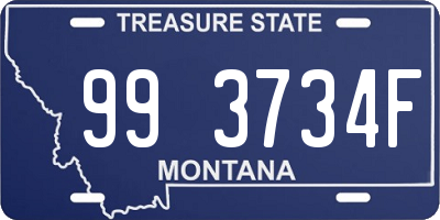 MT license plate 993734F