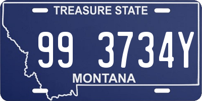 MT license plate 993734Y