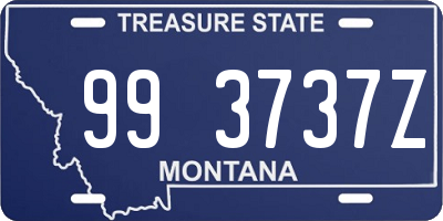 MT license plate 993737Z