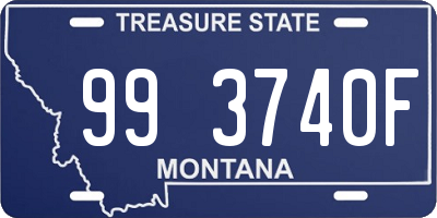 MT license plate 993740F