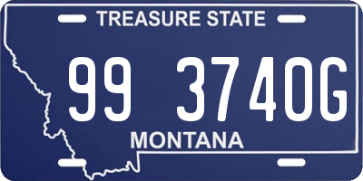 MT license plate 993740G