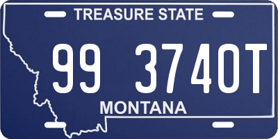 MT license plate 993740T