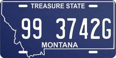 MT license plate 993742G