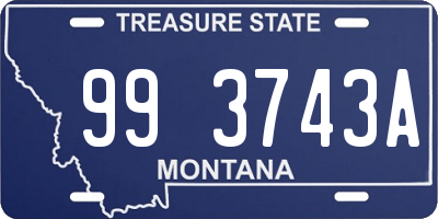 MT license plate 993743A