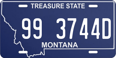 MT license plate 993744D