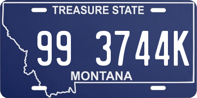 MT license plate 993744K