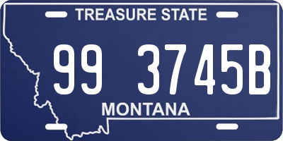 MT license plate 993745B