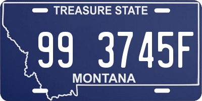 MT license plate 993745F