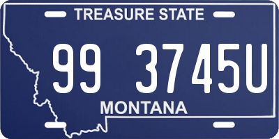 MT license plate 993745U