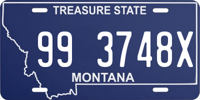 MT license plate 993748X