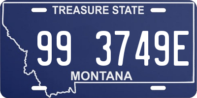 MT license plate 993749E