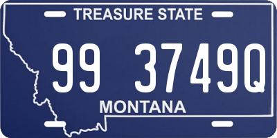 MT license plate 993749Q