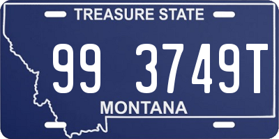 MT license plate 993749T