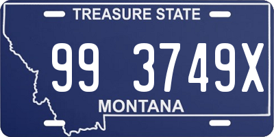 MT license plate 993749X