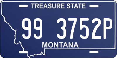 MT license plate 993752P