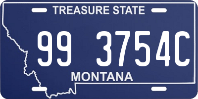 MT license plate 993754C