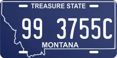 MT license plate 993755C