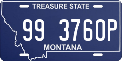 MT license plate 993760P