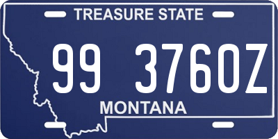 MT license plate 993760Z