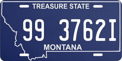 MT license plate 993762I