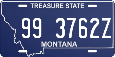 MT license plate 993762Z