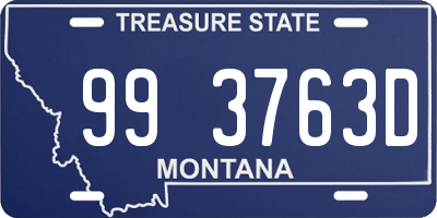 MT license plate 993763D