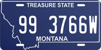 MT license plate 993766W