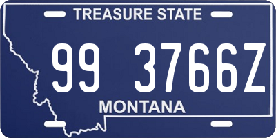 MT license plate 993766Z