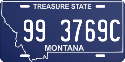 MT license plate 993769C