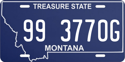 MT license plate 993770G