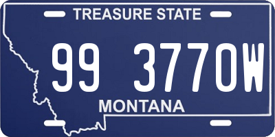 MT license plate 993770W