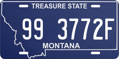 MT license plate 993772F