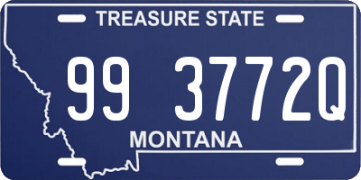 MT license plate 993772Q