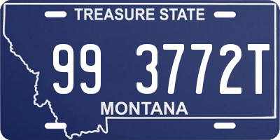 MT license plate 993772T