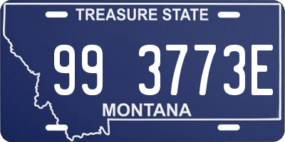 MT license plate 993773E