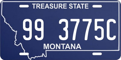 MT license plate 993775C