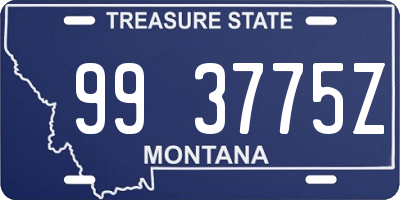 MT license plate 993775Z