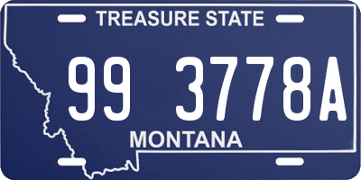 MT license plate 993778A